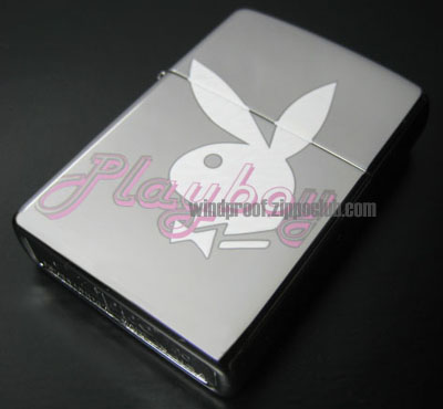 No.24790 Zippo Lighter with Playboy logo and White rabbit head