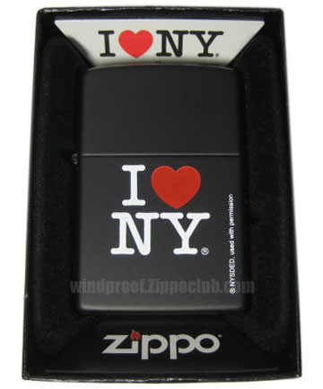 No.24798 I LOVE NY Black Matte Zippo Lighter
