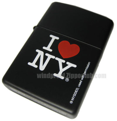No.24798 I LOVE NY Black Matte Zippo Lighter