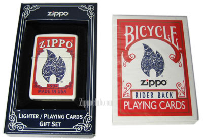 ジッポーライター＆バイスクル・カード セット　Zippo Lighter/Cards Set
