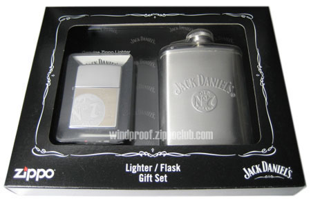 Jack Daniel's Zippo Lighter & Flask Gift Set