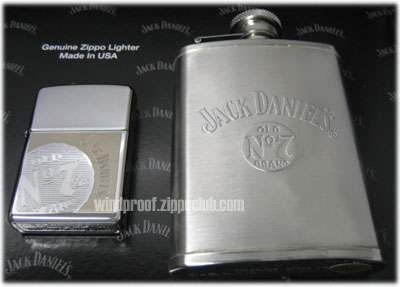 Jack Daniel's Zippo Lighter & Flask Gift Set