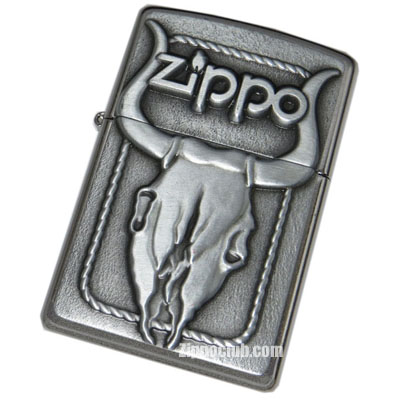 ブル・スカル・ジッポーライター　Bull Skull Emblem Zippo