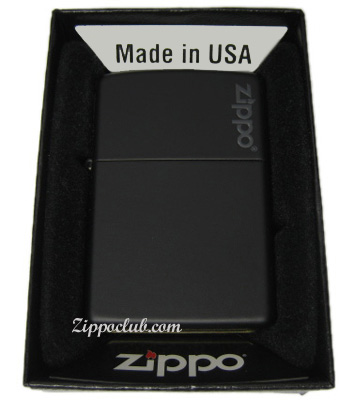ブラック・マット・ウィズ・ジッポー・ロゴ　Black Matte w/Zippo Logo