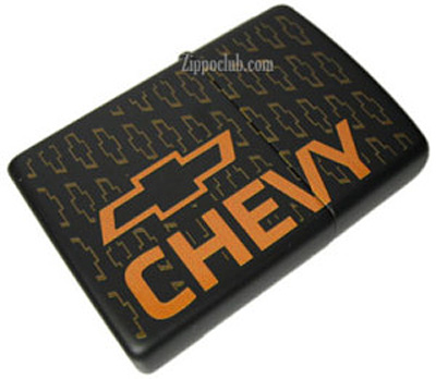 Zippo シェビー・ブラックマット・オレンジ・ボウタイ