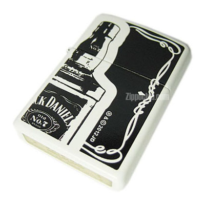 ジャックダニエル・ホワイトマット - Zippo Jack Daniel's White Matte