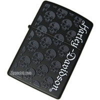ハーレーダビッドソン・スカルズ・ブラックマットZIPPO