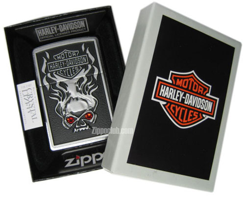 ハーレーダビッドソン・スカル・レッド・クリスタルZIPPO ハーレーダビッドソン・スカル・レッド・クリスタルZIPPO